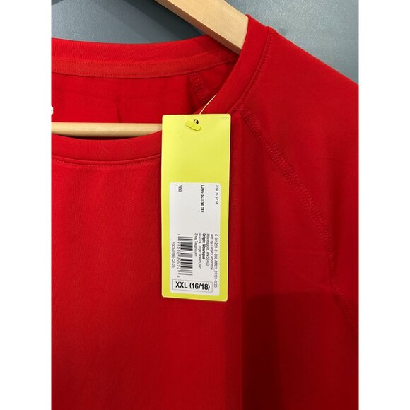 NEW Boys' Long Sleeve UPF 50+ T-Shirt - All in Motion Red XXL - Picture 7 of 7